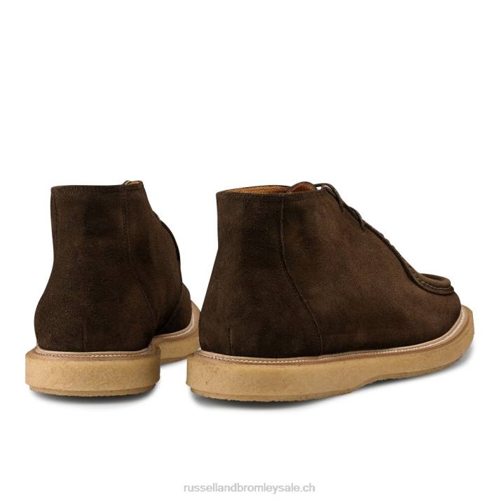 brun 8BN6627 Hommes Russell And Bromley botte trappeur semelle crêpe jasper
