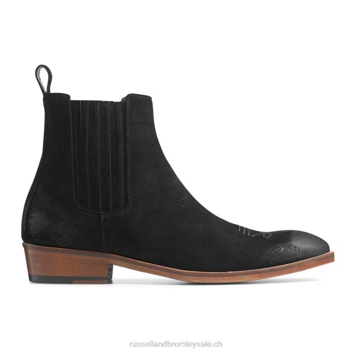 noir 8BN6607 Hommes Russell And Bromley botte western arizona