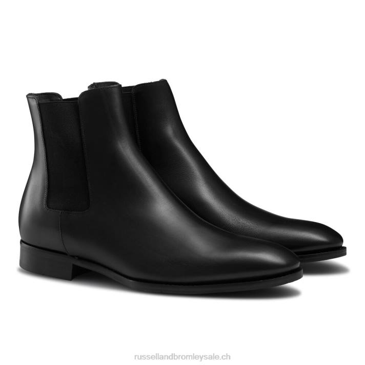 noir 8BN6616 Hommes Russell And Bromley botte chelsea en bois d\'érable