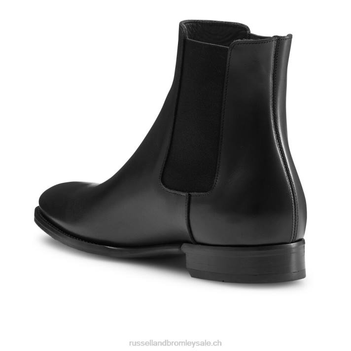 noir 8BN6616 Hommes Russell And Bromley botte chelsea en bois d\'érable