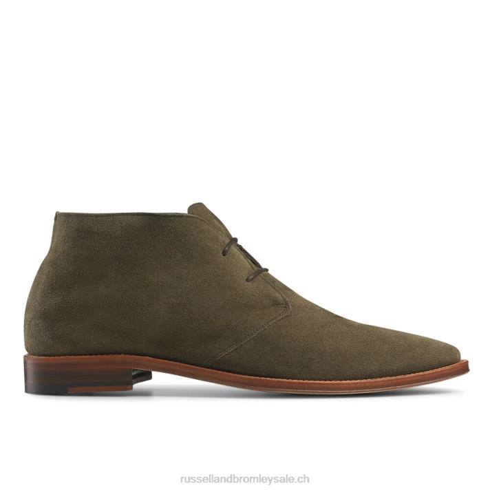 vert 8BN6626 Hommes Russell And Bromley botte chukka pall mall non doublée