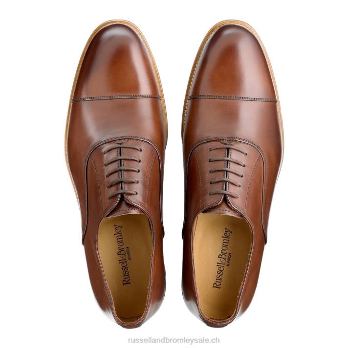 bronzer 8BN6583 Hommes Russell And Bromley boris oxford à lacets