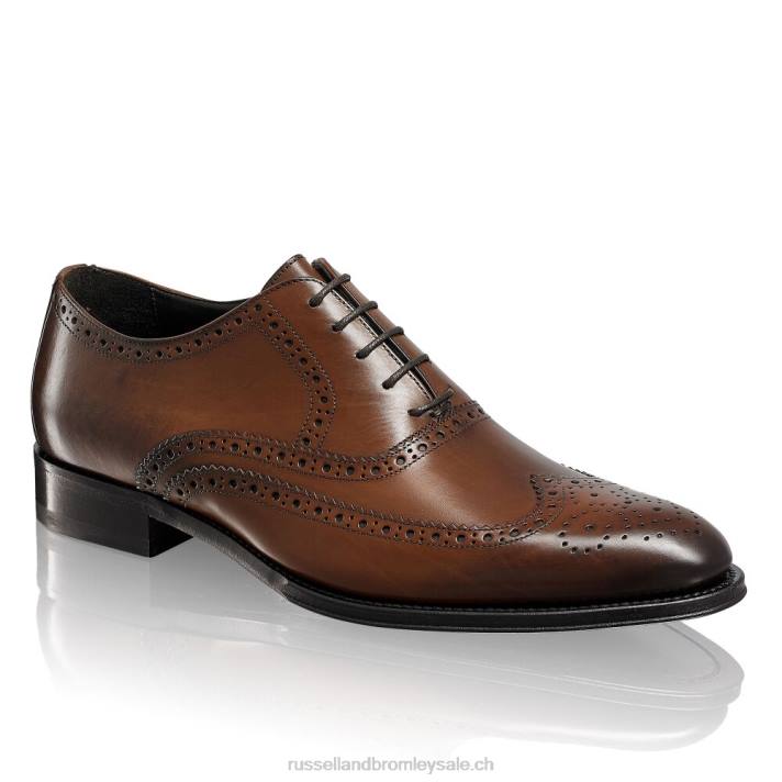 bronzer 8BN6586 Hommes Russell And Bromley richelieu richelieu vieilli en chêne