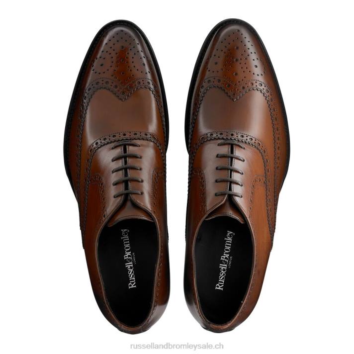 bronzer 8BN6586 Hommes Russell And Bromley richelieu richelieu vieilli en chêne