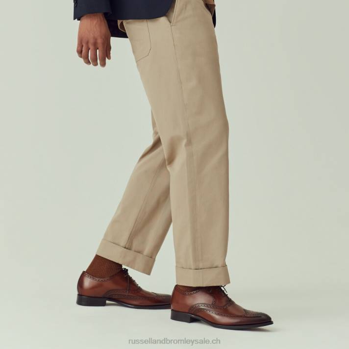 bronzer 8BN6586 Hommes Russell And Bromley richelieu richelieu vieilli en chêne
