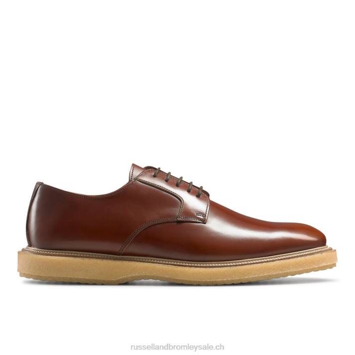 brun 8BN6598 Hommes Russell And Bromley derby scintillant de porto