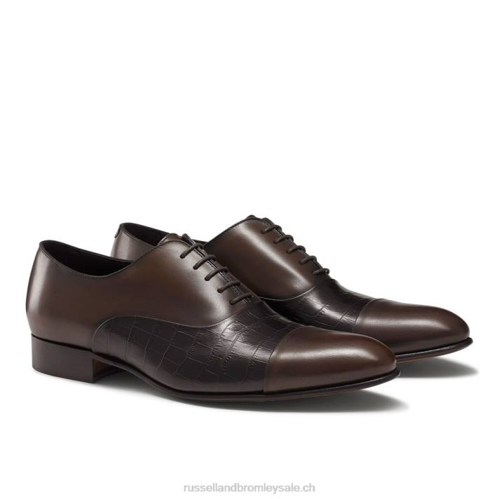brun 8BN6602 Hommes Russell And Bromley embout stratus oxford