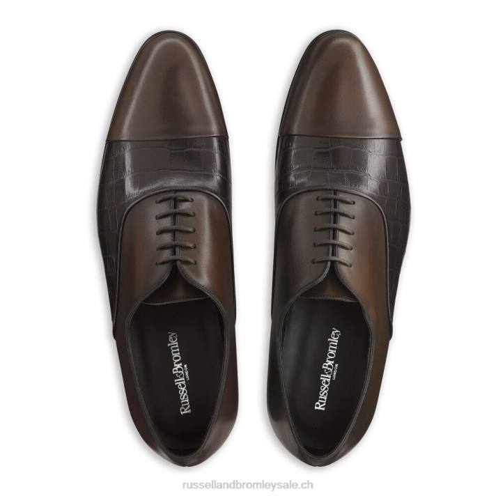 brun 8BN6602 Hommes Russell And Bromley embout stratus oxford