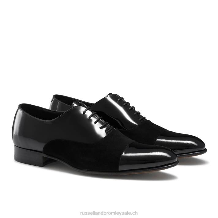 noir 8BN6590 Hommes Russell And Bromley embout stratus oxford