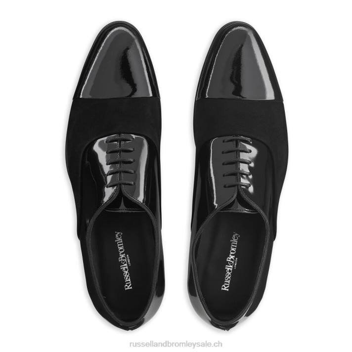 noir 8BN6590 Hommes Russell And Bromley embout stratus oxford