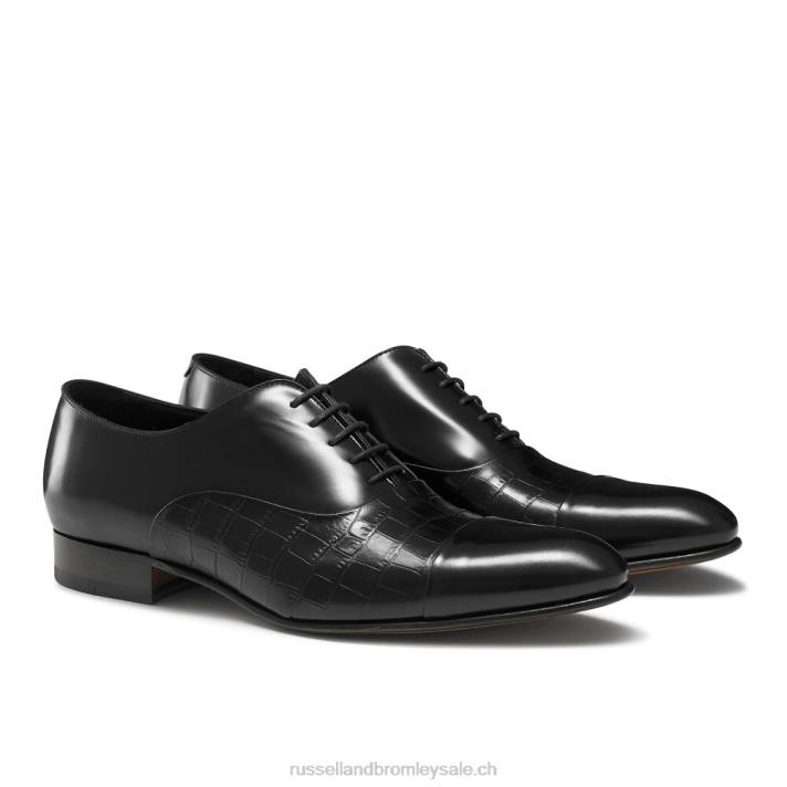 noir 8BN6592 Hommes Russell And Bromley embout stratus oxford