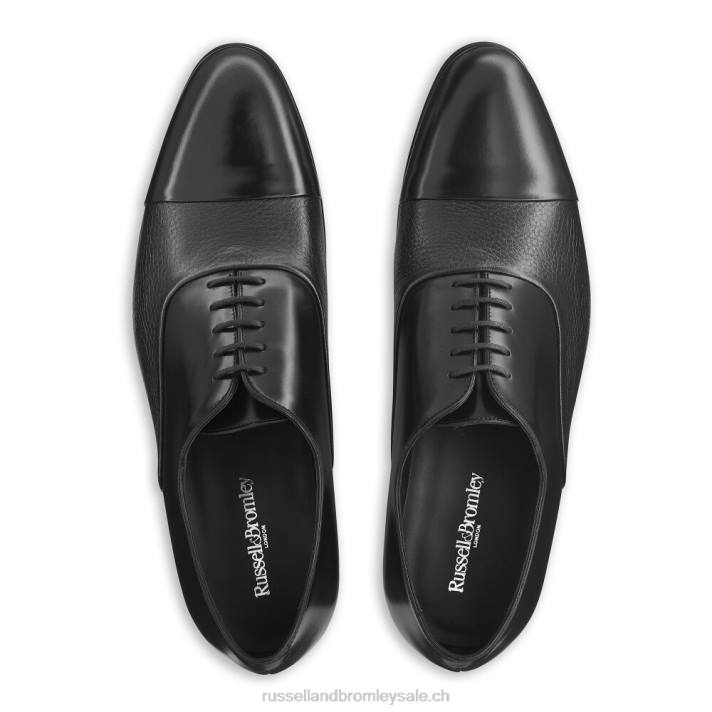 noir 8BN6596 Hommes Russell And Bromley embout stratus oxford