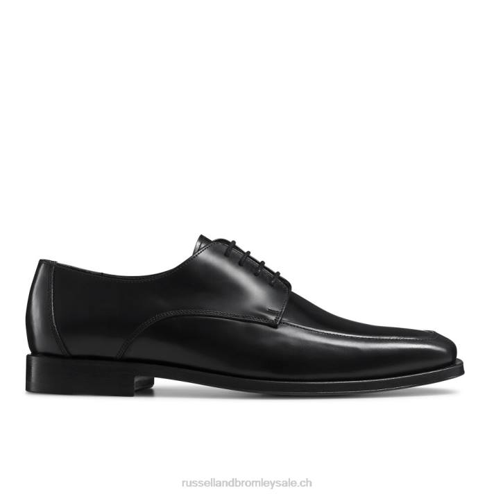 noir 8BN6597 Hommes Russell And Bromley banque à lacets à bout carré