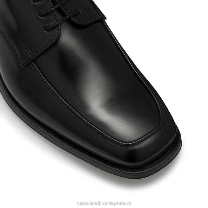noir 8BN6597 Hommes Russell And Bromley banque à lacets à bout carré