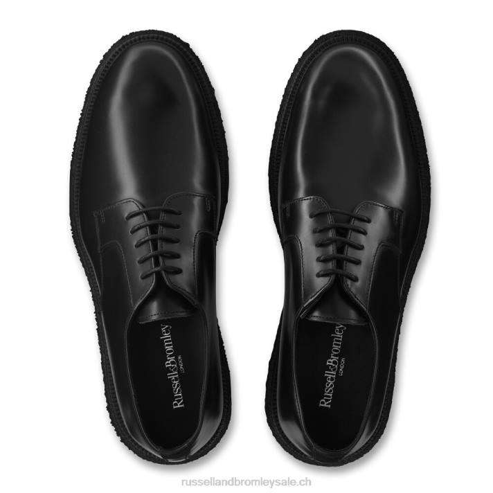 noir 8BN6600 Hommes Russell And Bromley derby scintillant de porto