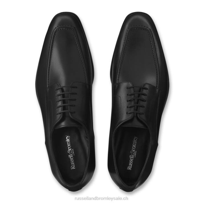 noir 8BN6601 Hommes Russell And Bromley cross town semelle en caoutchouc à lacets