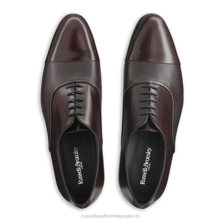 rouge 8BN6591 Hommes Russell And Bromley embout stratus oxford