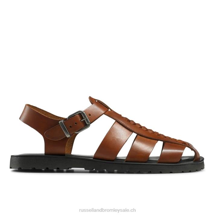8BN6536 Hommes Russell And Bromley claquettes à détails tissés king fisher