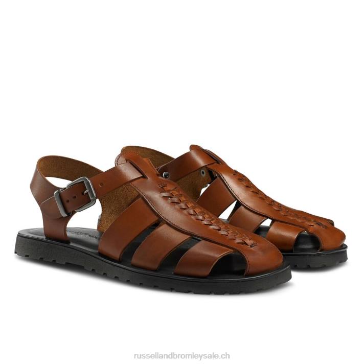 8BN6536 Hommes Russell And Bromley claquettes à détails tissés king fisher