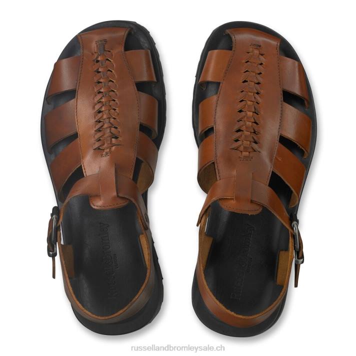 8BN6536 Hommes Russell And Bromley claquettes à détails tissés king fisher