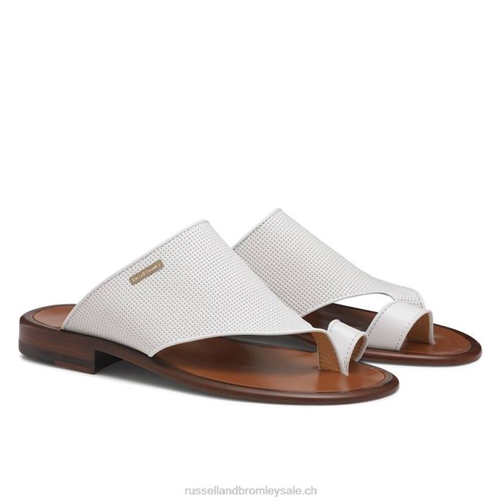 blanc 8BN6532 Hommes Russell And Bromley sandale perugia à bride d\'orteil