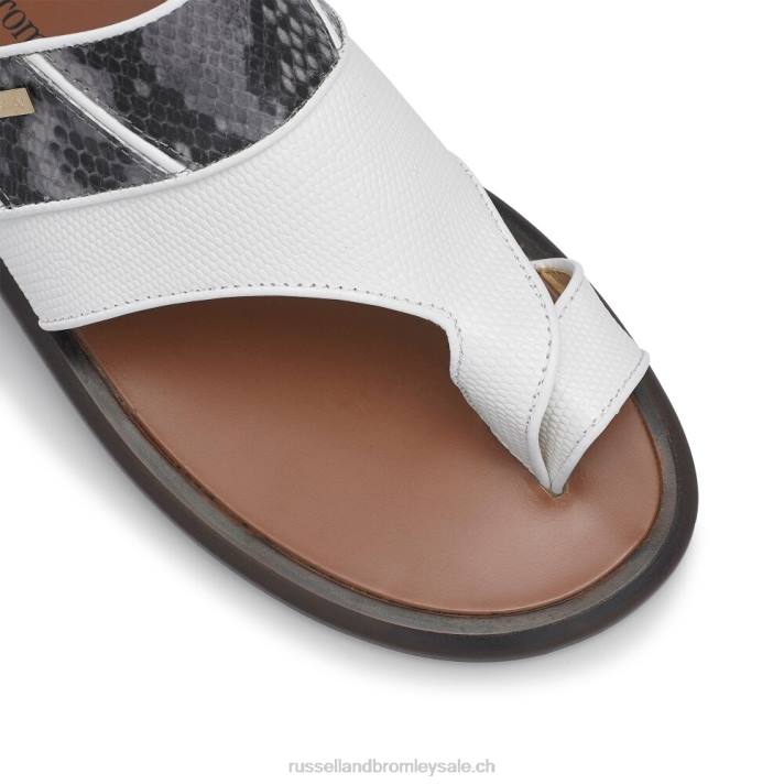 blanc 8BN6540 Hommes Russell And Bromley sandale à bout ouvert barolo