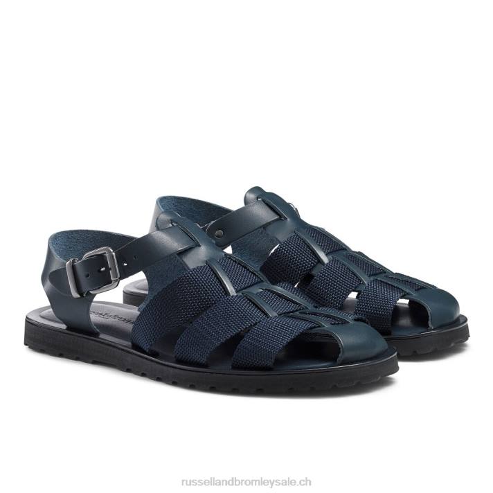 bleu 8BN6531 Hommes Russell And Bromley fab fisher pêcheur en tissu bouclé