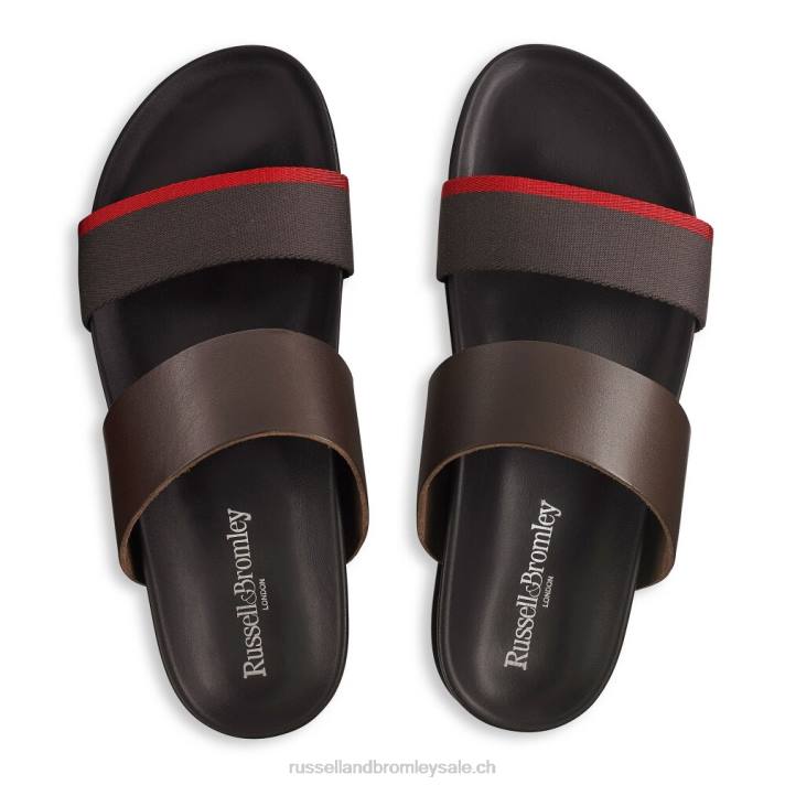 brun 8BN6507 Hommes Russell And Bromley sandale à assise plantaire fab line