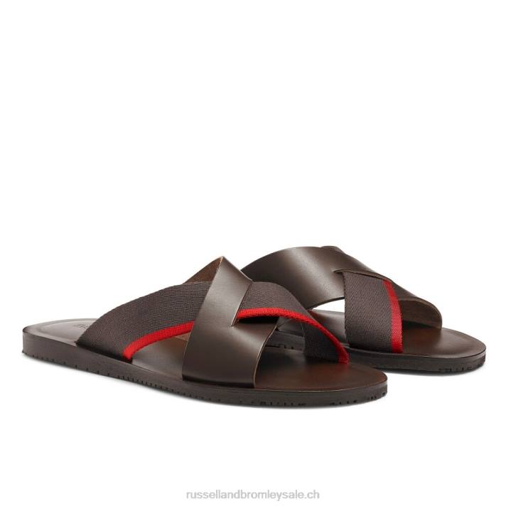 brun 8BN6509 Hommes Russell And Bromley fab slide slider à enfiler