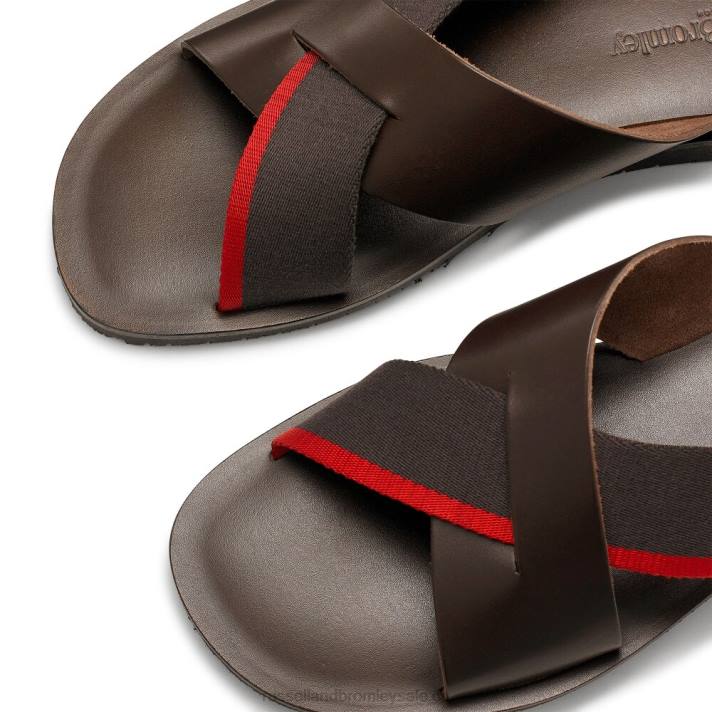 brun 8BN6509 Hommes Russell And Bromley fab slide slider à enfiler