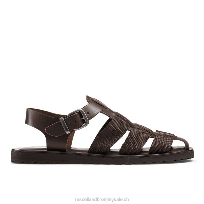 brun 8BN6520 Hommes Russell And Bromley fab fisher pêcheur en tissu bouclé