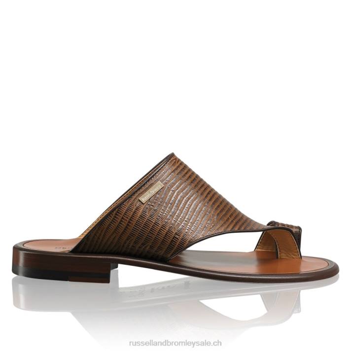brun 8BN6525 Hommes Russell And Bromley sandale perugia à bride d'orteil
