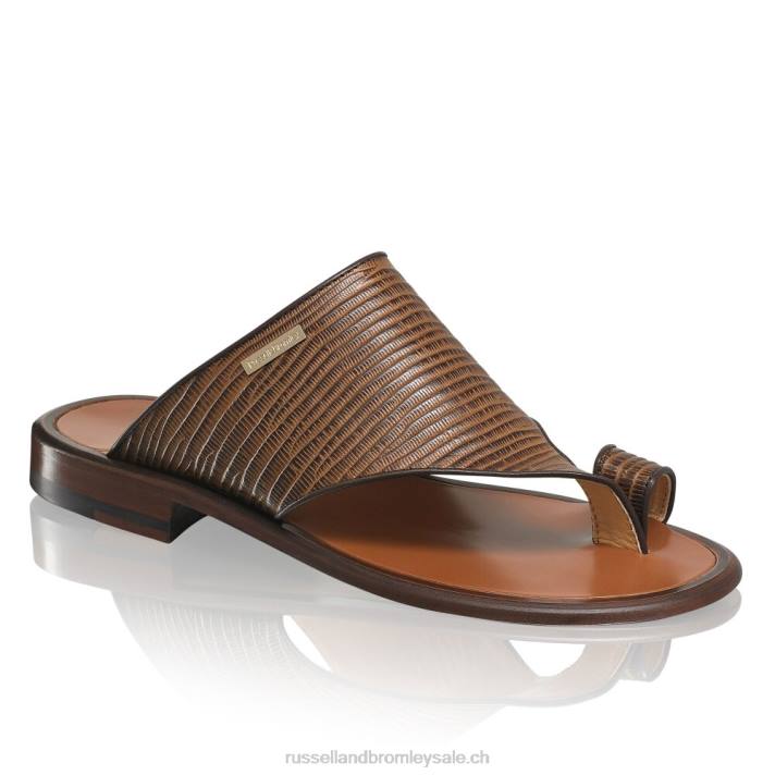 brun 8BN6525 Hommes Russell And Bromley sandale perugia à bride d\'orteil