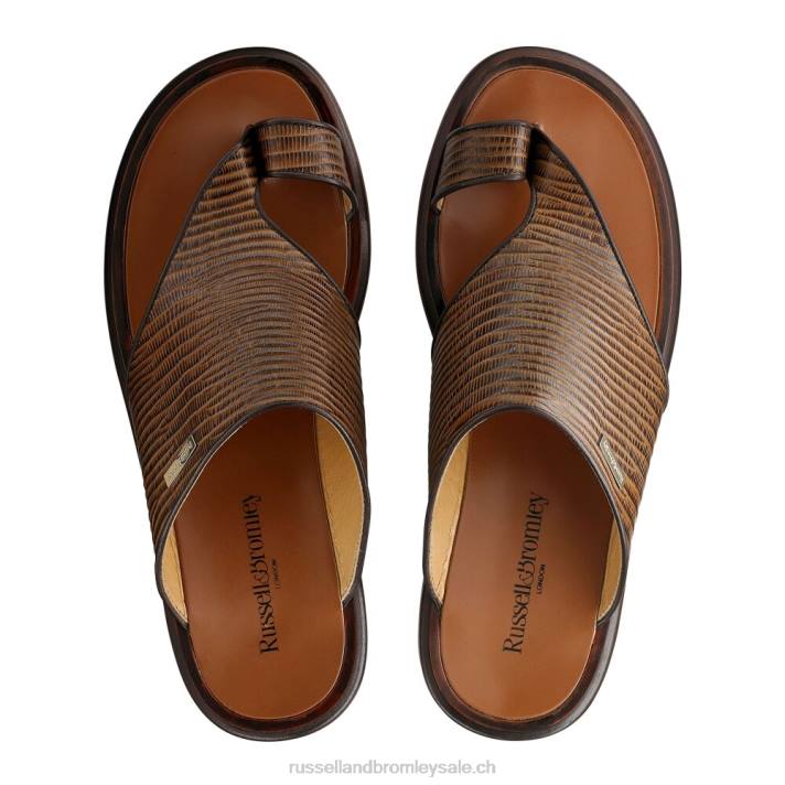 brun 8BN6525 Hommes Russell And Bromley sandale perugia à bride d\'orteil