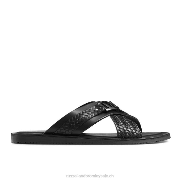 noir 8BN6502 Hommes Russell And Bromley sandale à imprimé vision weave