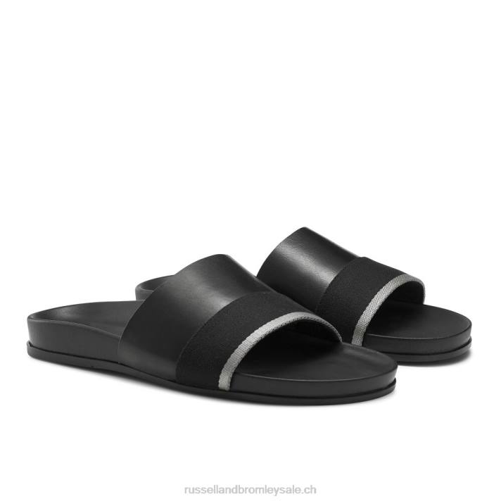 noir 8BN6505 Hommes Russell And Bromley sandale à glissière fabuleuse