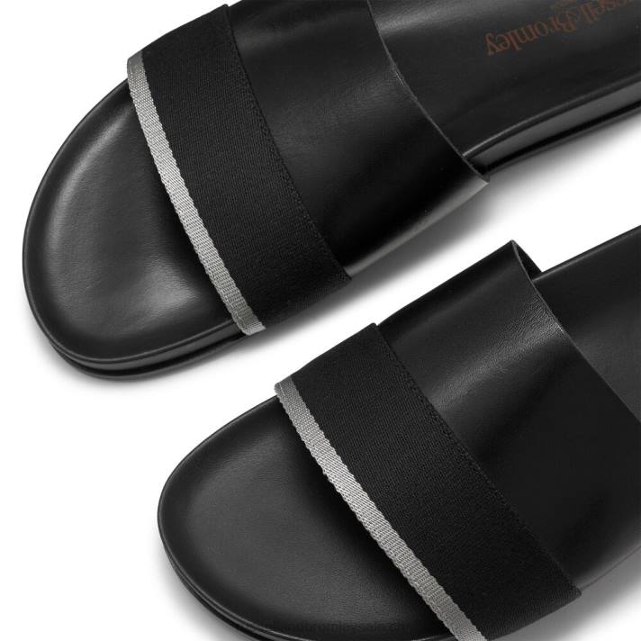 noir 8BN6505 Hommes Russell And Bromley sandale à glissière fabuleuse