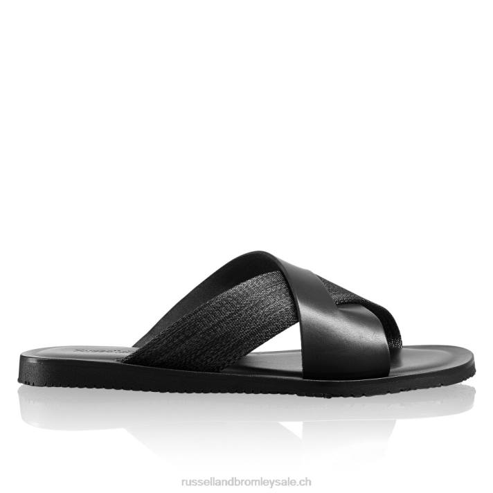 noir 8BN6510 Hommes Russell And Bromley fab slide slider à enfiler