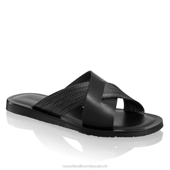 noir 8BN6510 Hommes Russell And Bromley fab slide slider à enfiler