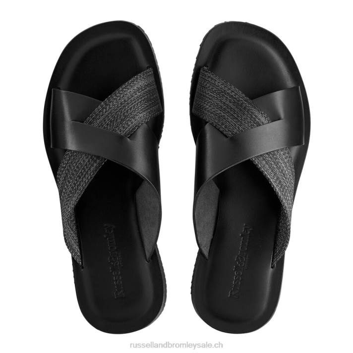 noir 8BN6510 Hommes Russell And Bromley fab slide slider à enfiler