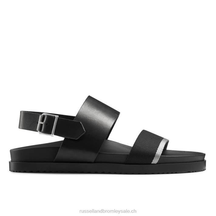 noir 8BN6512 Hommes Russell And Bromley fabuleuse sandale à bride arrière