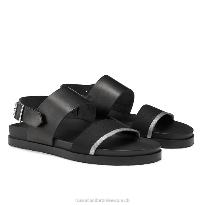 noir 8BN6512 Hommes Russell And Bromley fabuleuse sandale à bride arrière