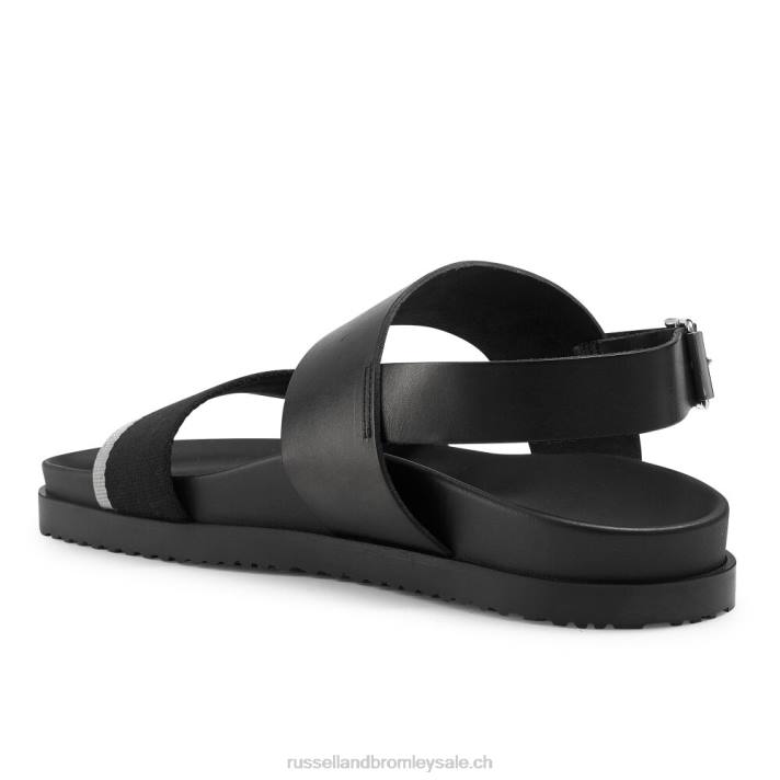 noir 8BN6512 Hommes Russell And Bromley fabuleuse sandale à bride arrière