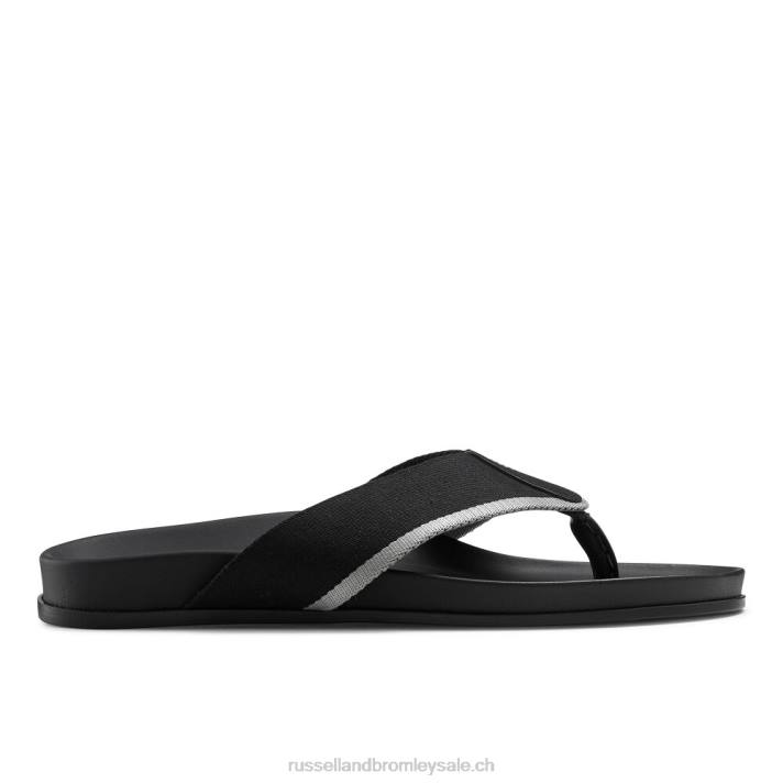 noir 8BN6513 Hommes Russell And Bromley fab après orteil post sandale