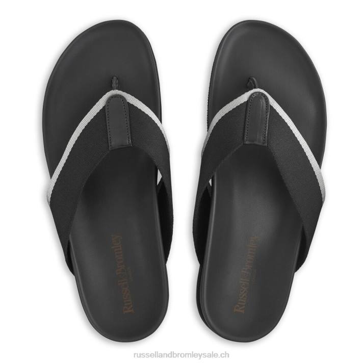noir 8BN6513 Hommes Russell And Bromley fab après orteil post sandale