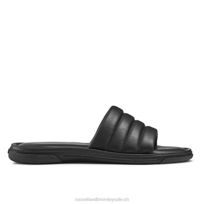 noir 8BN6515 Hommes Russell And Bromley sandale à glissière de luxe