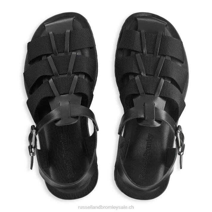 noir 8BN6519 Hommes Russell And Bromley fab fisher pêcheur en tissu bouclé