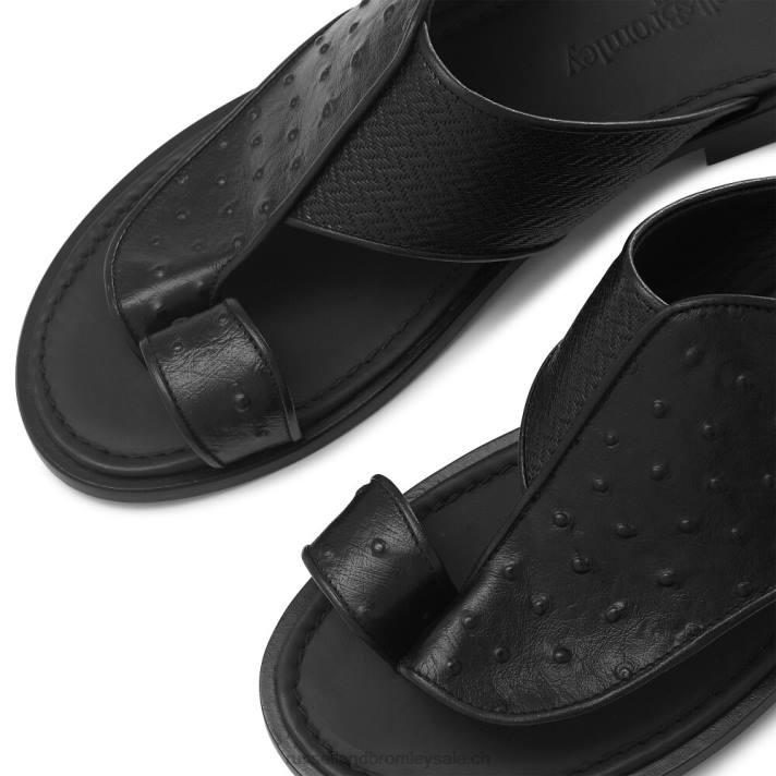noir 8BN6535 Hommes Russell And Bromley sandale arabe à bout pointu