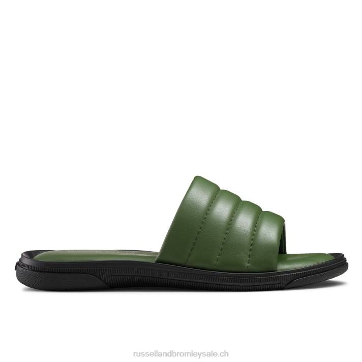 vert 8BN6516 Hommes Russell And Bromley sandale à glissière de luxe