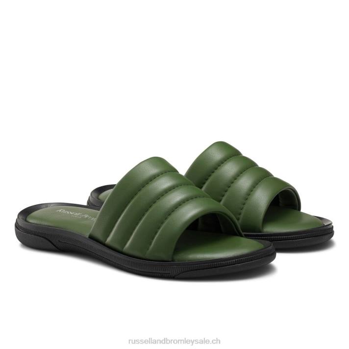 vert 8BN6516 Hommes Russell And Bromley sandale à glissière de luxe